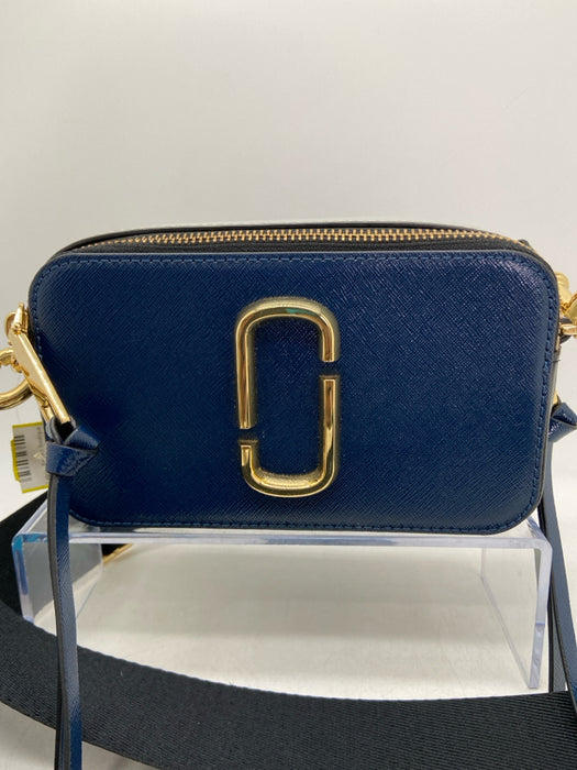 Marc Jacobs Navy, Black, Red Saffiano Leather Zip Close Colorblock Bag