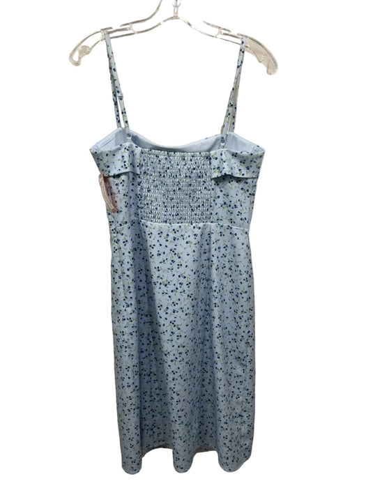 French Connection Size 6 Light Blue & Blue Polyester Blend Spaghetti Strap Dress