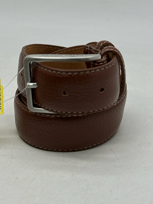 Peter Millar Brown Leather Pebbled Men's Belt