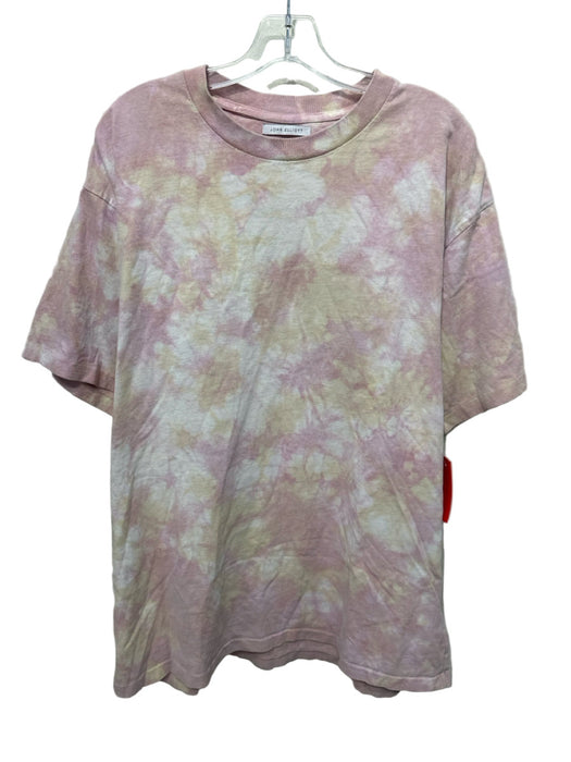 John Elliot Size 4 Purple & Yellow Cotton Tye Dye T shirt Crew Short Sleeve