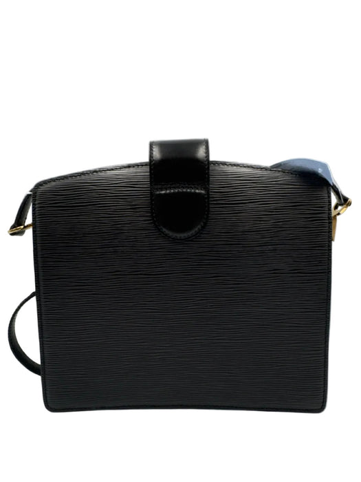 Louis Vuitton Black Leather Epi Gold Hardware Crossbody Bag