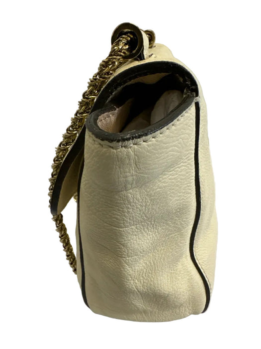 Chloe Cream Leather Gold hardware Chain Crossbody Bag