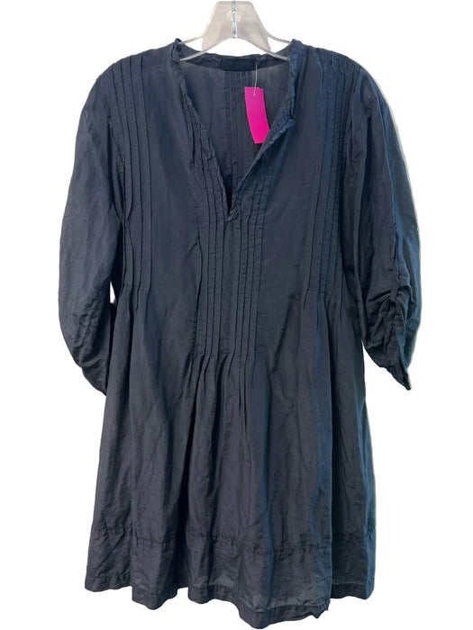 CP Shades Size M Blue Cotton Silk 3/4 Sleeve Semi Sheer V Neck Tunic Top