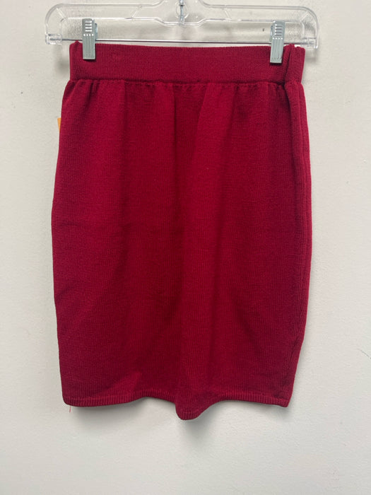 St. John Collection Size 6 Red No Fabric Tag Elastic Waistband Knit Pencil Skirt