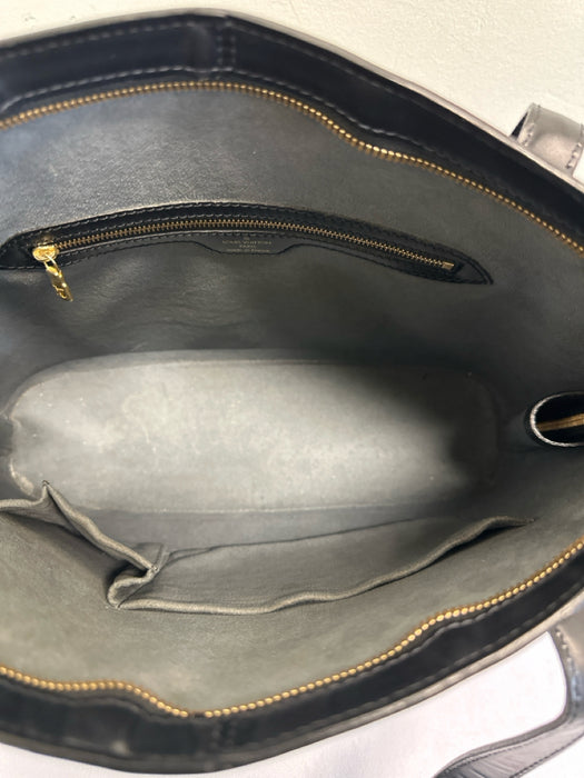 Louis Vuitton Black Leather Epi Zip Close Top Handle Shoulder Bag