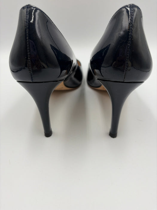 LK Bennett Shoe Size 39 Black Patent Leather Pointed Toe Stilletto Pumps