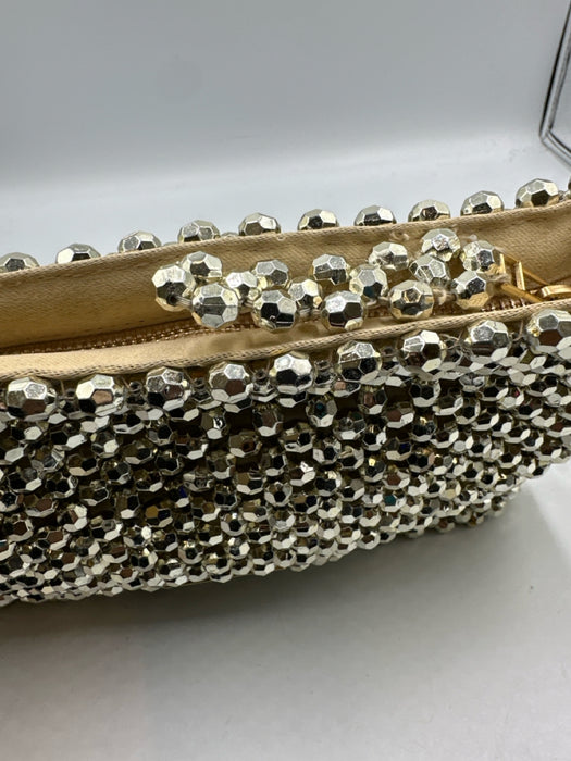 Loeffler Randall Champagne Gold Beaded Jeweled Shoulder Bag Bag