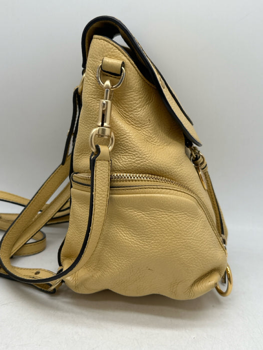 See By Chloe Yellow Beige Leather Gold Tone Hardware Zipper Detail Tassel Bag