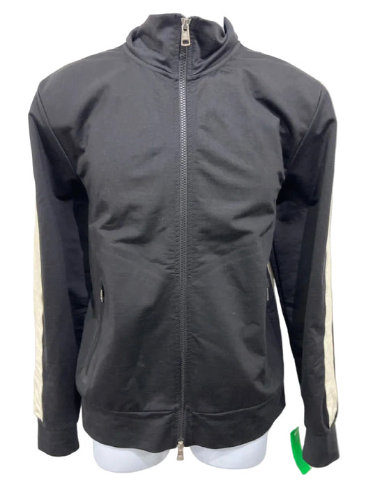 Moncler Size L Black Cotton Blend Solid Track Men's Jacket