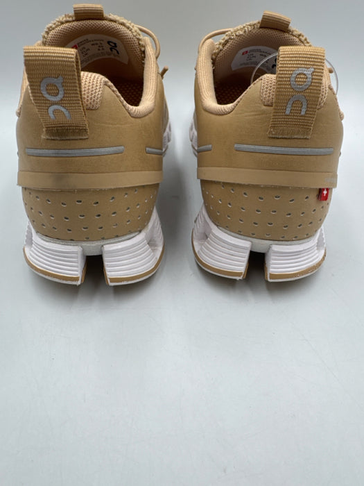 On Cloud Shoe Size 8.5 Tan Brown Leather & Synthetic Low Top Heathered Sneakers