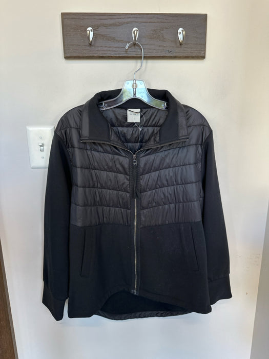 Varley Size M Black Polyester & Nylon Puffer Full ZIp Athletic Jacket
