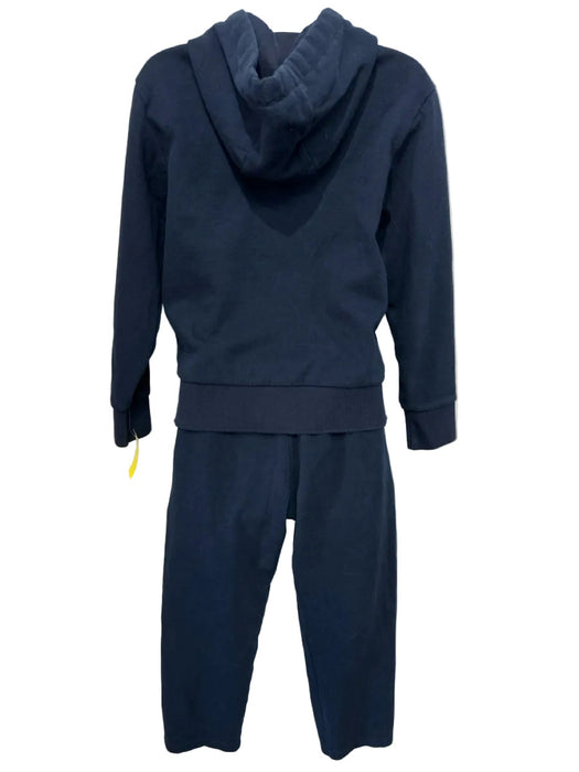 Thom Browne Size S Navy Blue & White Cotton Zip Up Stripe Accent Hoodie Pant Set