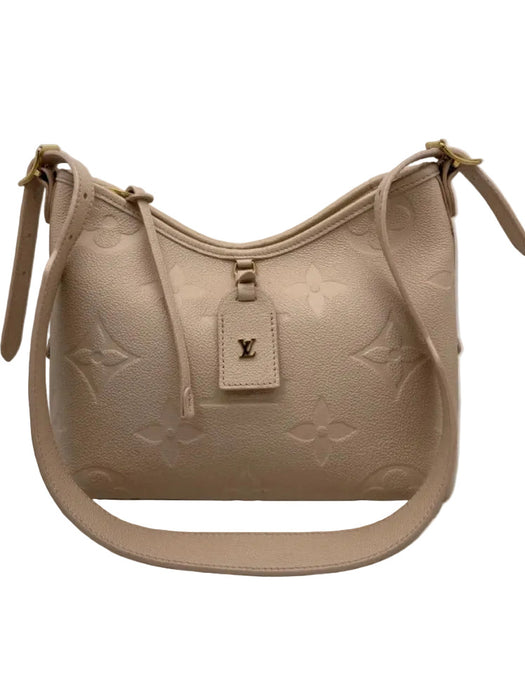 Louis Vuitton Beige Leather Embossed Monogram Empreinte Pouch Inc. Bag