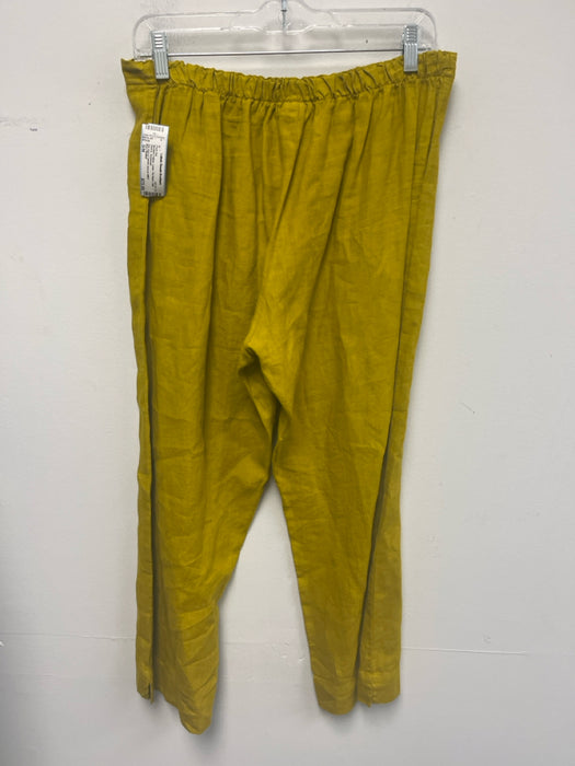 Bryn Walker Size S/M Mustard Yellow Linen Tie Back Half Sleeve Pant Set