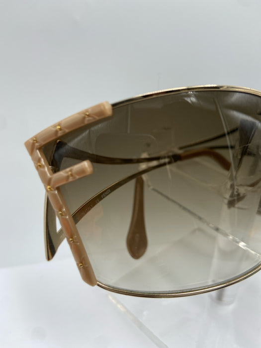 Fendi Gold Metal Case Inc. Sunglasses