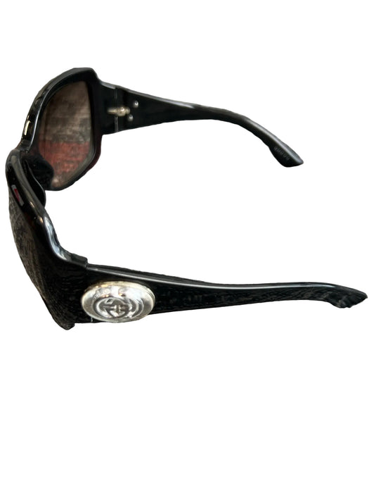 Gucci Black Acrylic Thick frame Logo Gradient Lens Sunglasses