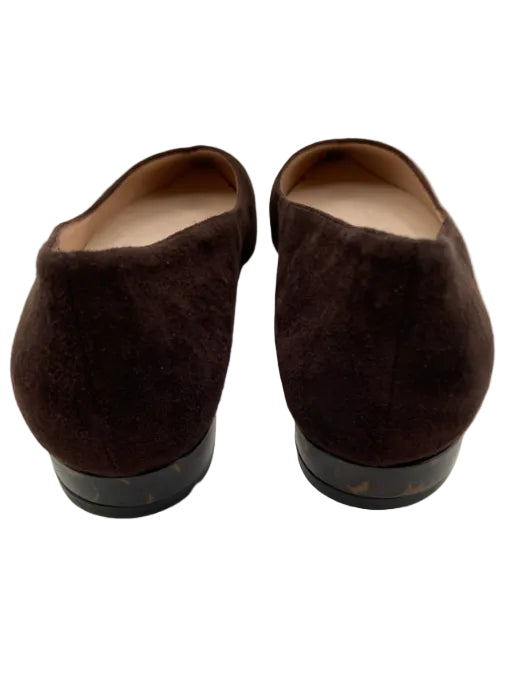 Scarlett Chase Shoe Size 6 Chocolate Brown Suede Pointed Toe Low Heel Flats