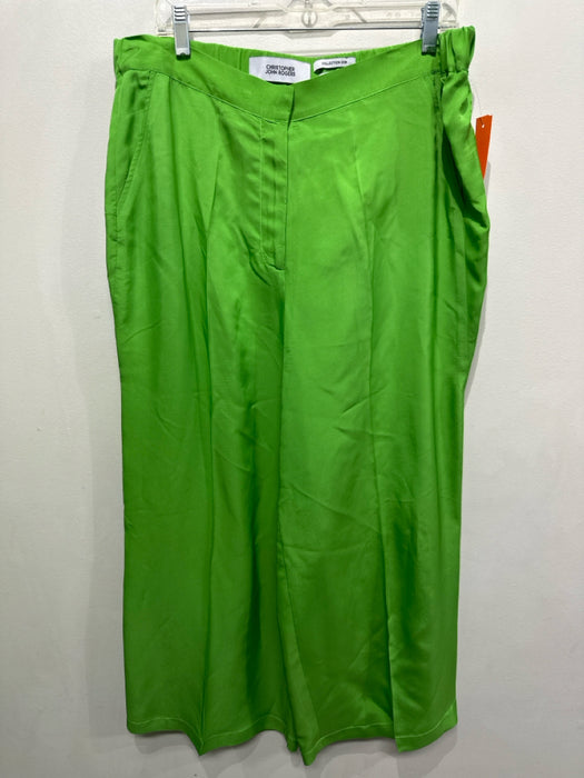 Christopher John Rogers Green Trouser Blouse Pant Set