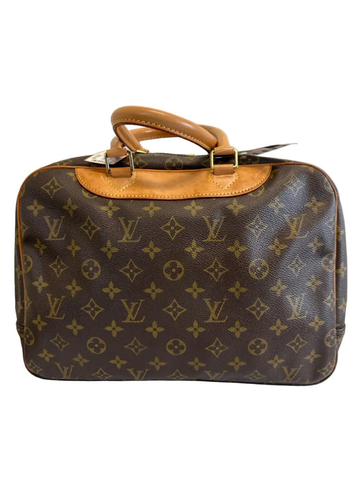 Louis Vuitton Brown Print Coated Canvas Monogram Top Handle Vintage Bag
