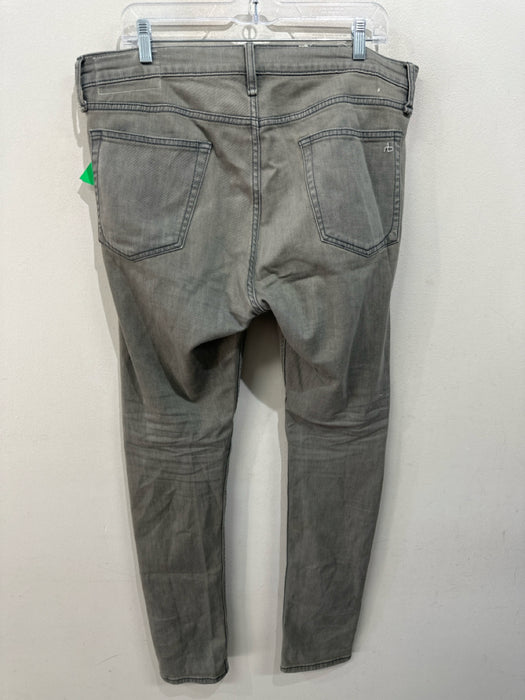Rag & Bone Size 34 Gray Cotton Blend Solid Slim Jean Men's Pants
