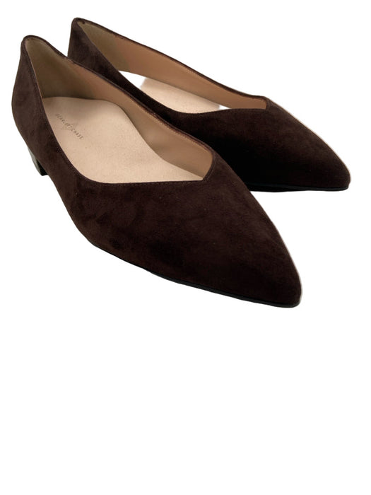 Scarlett Chase Shoe Size 6 Chocolate Brown Suede Pointed Toe Low Heel Flats