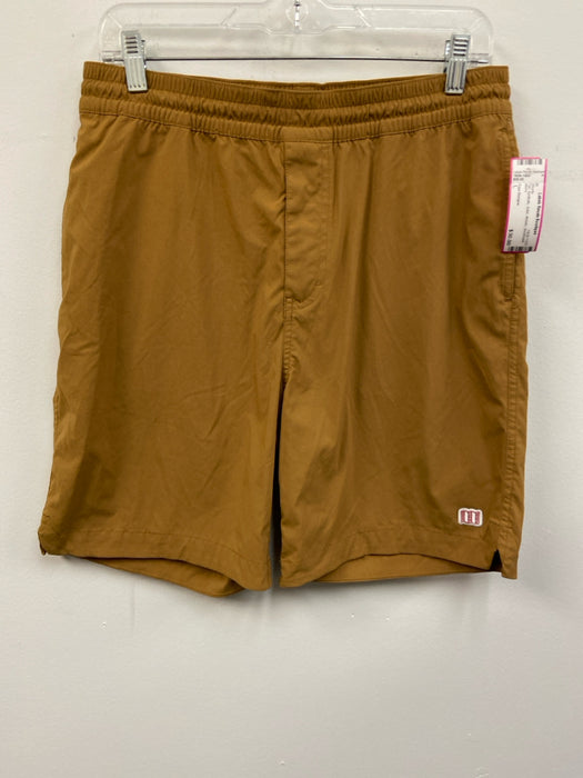 Topo Designs Size L Tan Synthetic Solid Athletic Men's Shorts