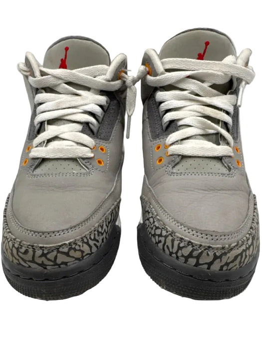 Nike Shoe Size 8.5 Gray, White & Red Leather Pattern Block lace up Sneakers