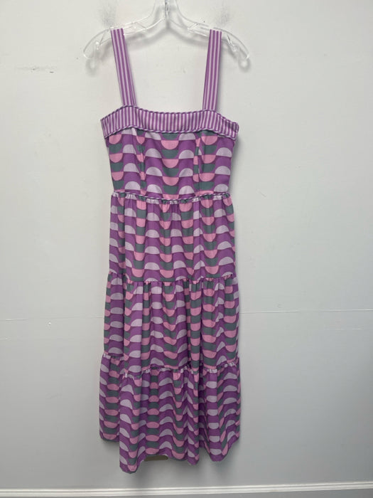 Silka Size S Purple, Green & Pink No Fabric Tag Sleeveless Geometric Dress
