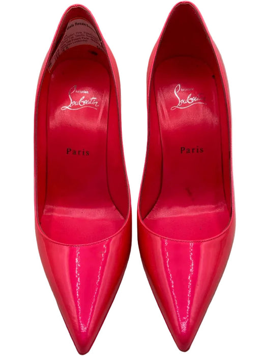 Christian Louboutin Shoe Size 8.5 Pink Patent Leather Pointed Toe Stiletto Pumps