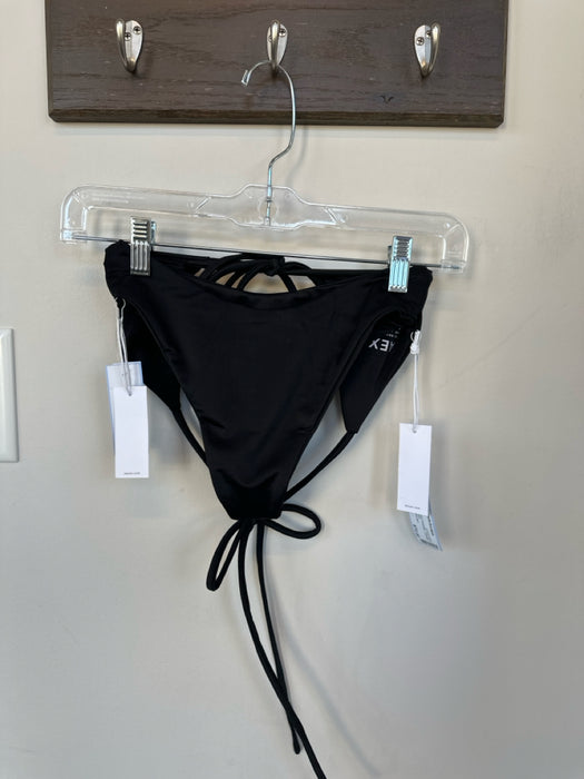 Aexae Size S Black Recycled Polyester Cheeky Triangle Bikini Swimsuit