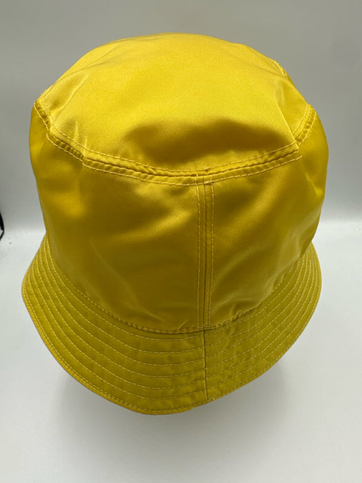 Prada Yellow Nylon Logo Water Resistant Bucket Hat
