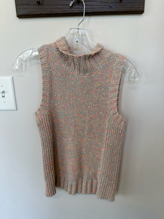 By Anthropologie Size XS Tan & Pink Cotton Blend Turtle Neck Speckled Sweater