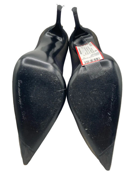 Dolce & Gabbana Shoe Size 36 Black & Gray Viscose Sock Ankle Pointed Toe Pumps