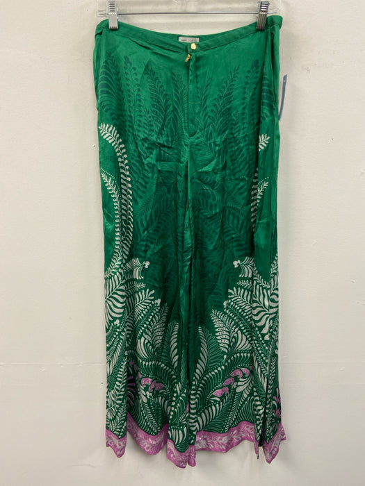 Poupette St. Barth Size Medium Green, Pink, White Viscose High Rise Floral Pants