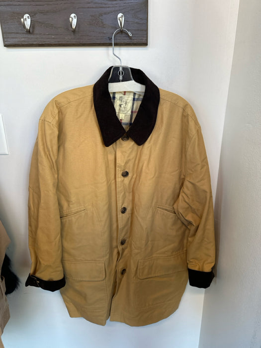 Brooks Brothers Tan & Brown Cotton Corduroy Button Down chore Men's Coat