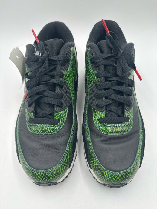 Nike Shoe Size 9 Green & Black Synthetic Snake Print lace up Low Top Sneakers