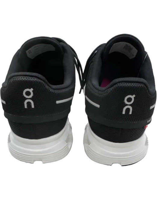 On Cloud Shoe Size 10 Black & White Synthetic Knit Lace Up Foam Sole Sneakers