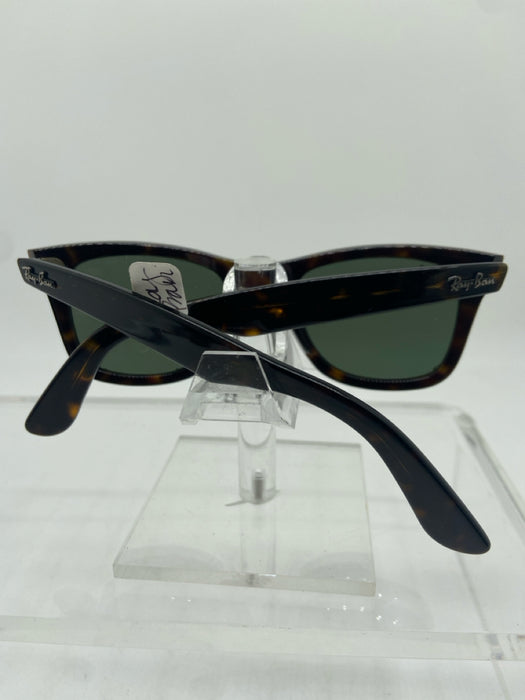 RayBan Dark Brown Acetate Tortoise Shell Rectangular Sunglasses