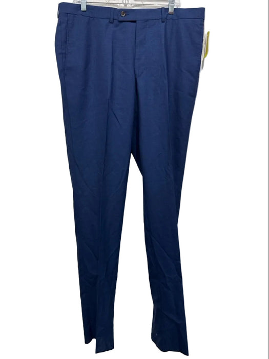 Saks Fifth Ave NWT Blue Wool Solid 2 Button Men's Suit
