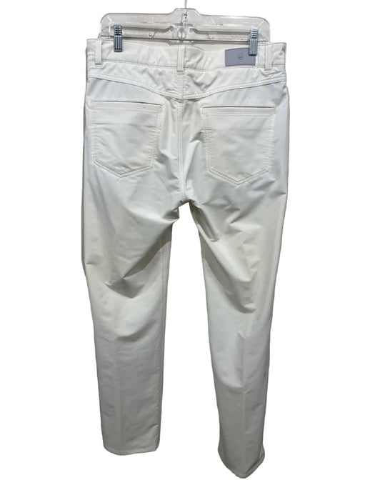 Peter Millar Size 33 Off White Synthetic Solid Khakis Men's Pants