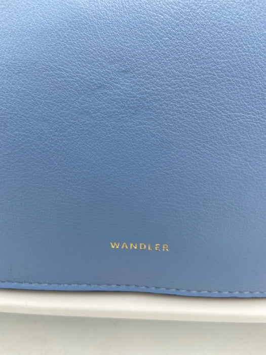 Wandler Cornflower Blue Leather Shoulder Bag Structured Rectangle Bag