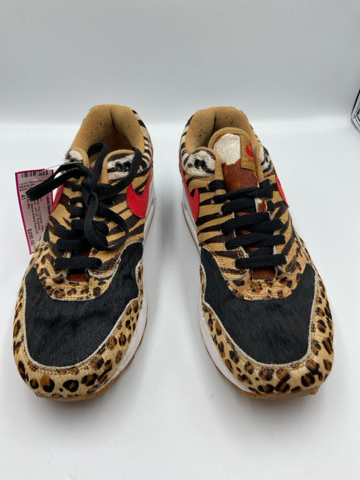 Nike Air Max Shoe Size 41 Beige, Black, Red Ponyhair Animal Print Sneakers