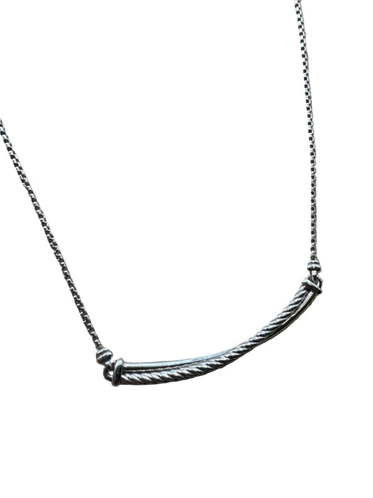 David Yurman Silver 925 Sterling Silver Lobster Clasp Box Chain Necklace