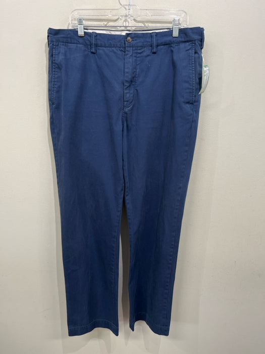 Polo Size 36 Blue Cotton Blend Solid Khakis Men's Pants