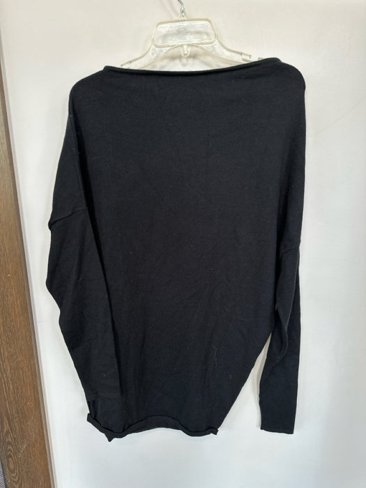 NBD Size XS Black Nylon Blend Asymetric Neckline Long Sleeve Dress