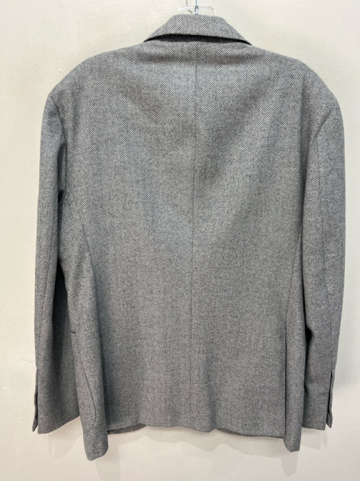 Sid Mashburn Light Gray Wool Blend Herringbone 2 Button Men's Blazer