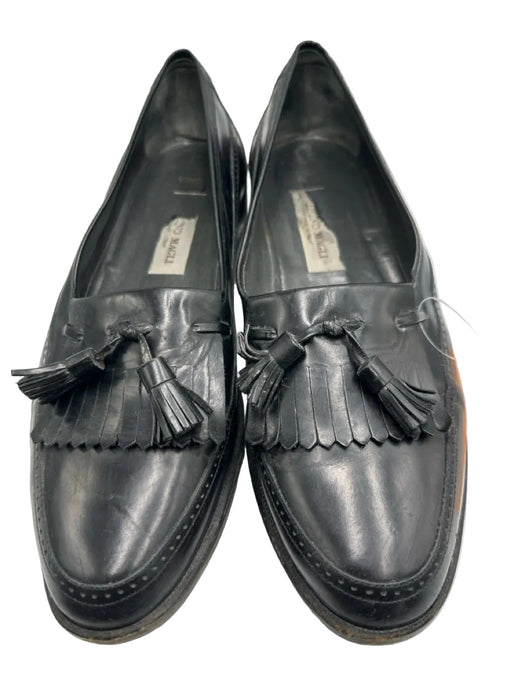 Bruno Magli Shoe Size 11 Vintage Black Leather Solid Dress Tassel Men's Shoes