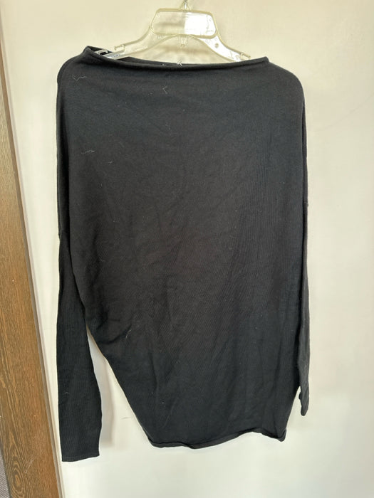 NBD Size XS Black Nylon Blend Asymetric Neckline Long Sleeve Dress