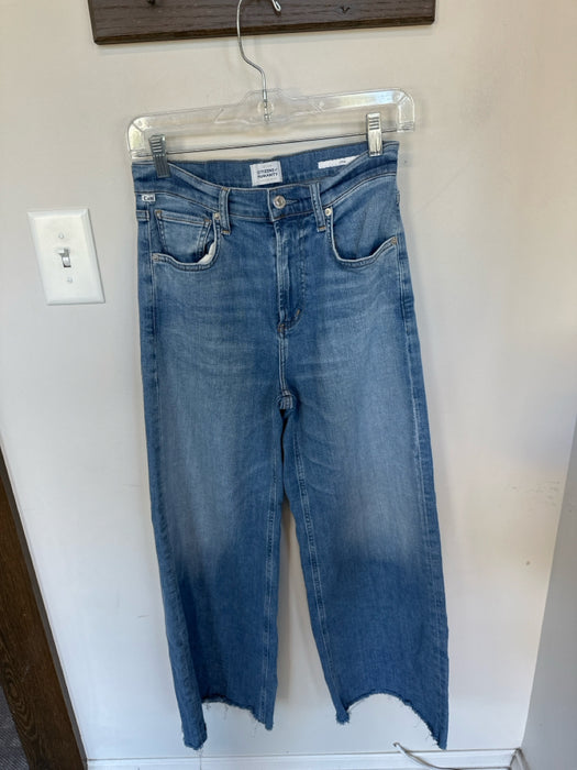 Citizens of Humanity Size 25 Med Light Wash Cotton Blend High Waist Jeans