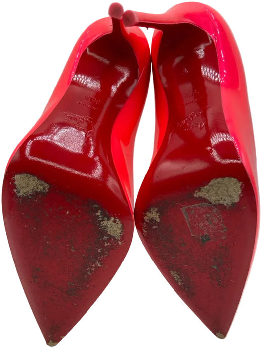 Christian Louboutin Shoe Size 8.5 Pink Patent Leather Pointed Toe Stiletto Pumps
